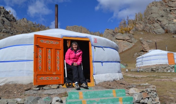 Holidays in Mongolia with a Rollz Motion rollator and wheelchair in one