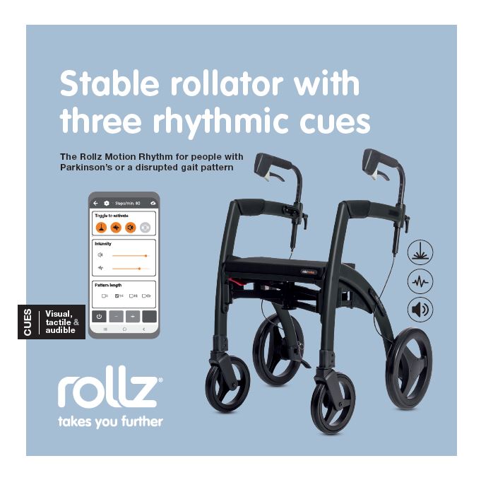 Rollz Motion Rhythm parkinson rollator, EN