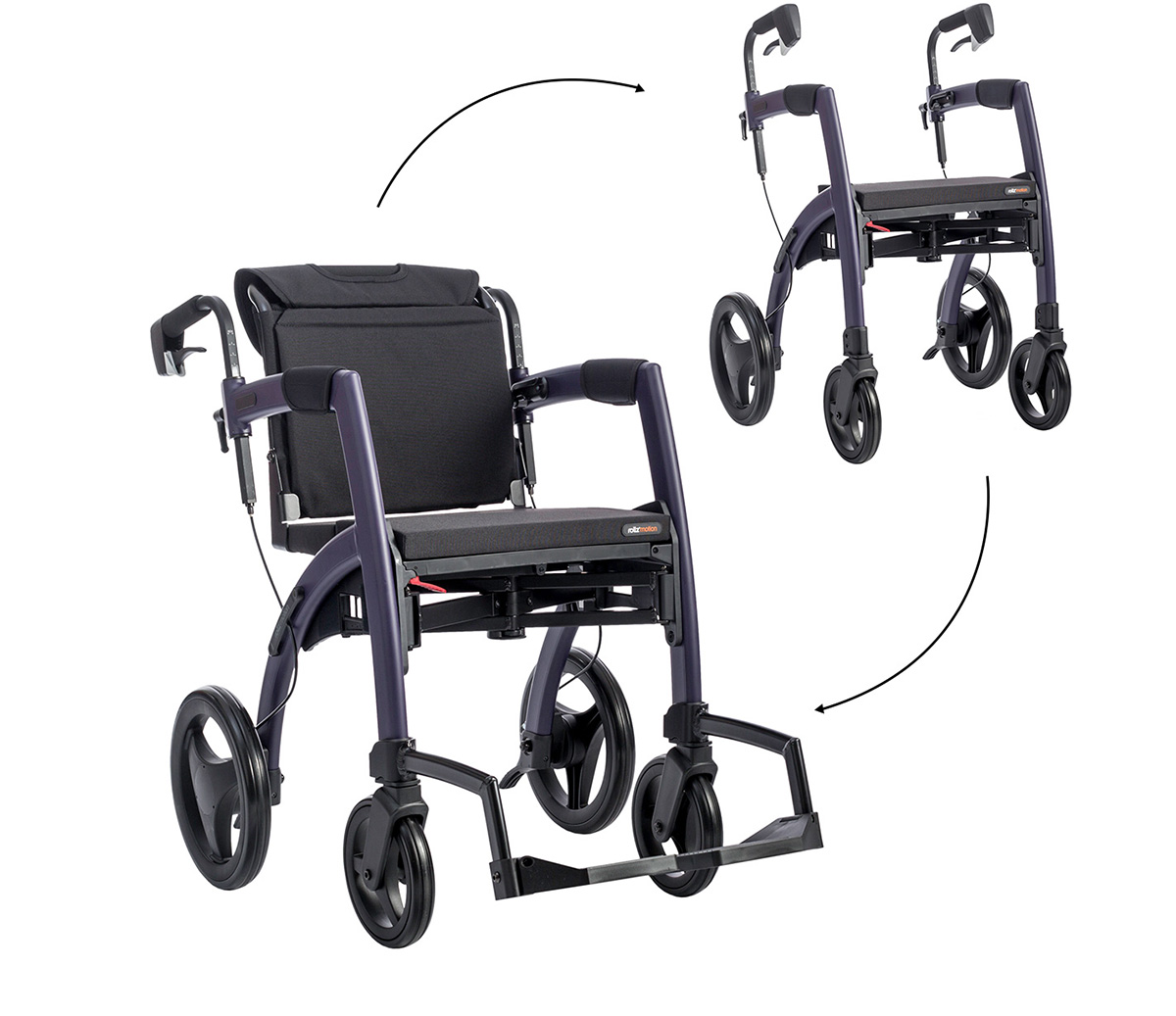 Rollator and wheelchair in one for great trips | Rollz Motion