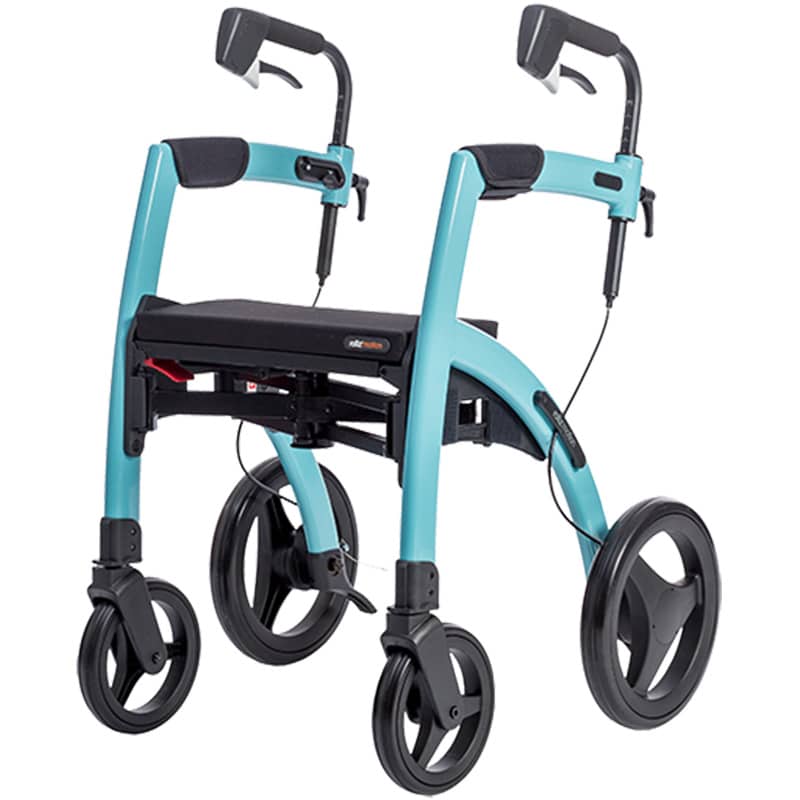 Stabiele rollator Rollz Motion in blauwe kleur