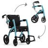 De Rollz Motion 2 rollator en rolstoel in Island Blue.