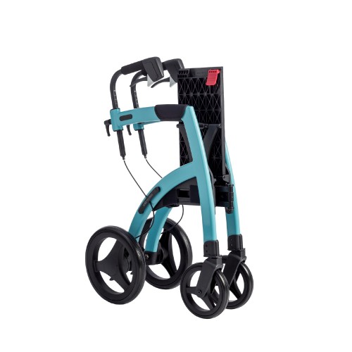 The Rollz Motion Island Blue rollator folded