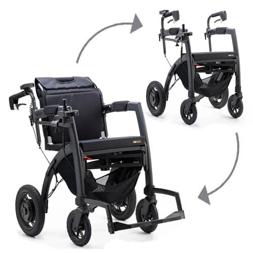 Rollz Motion Electric rollator and electric wheelchair combo