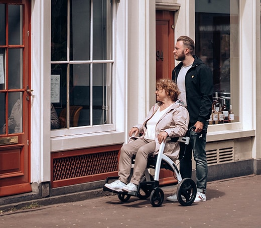 2 in 1 rollator wheelchair