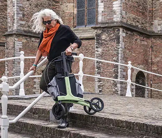 Ultra lightweight walker with seat - mint green color