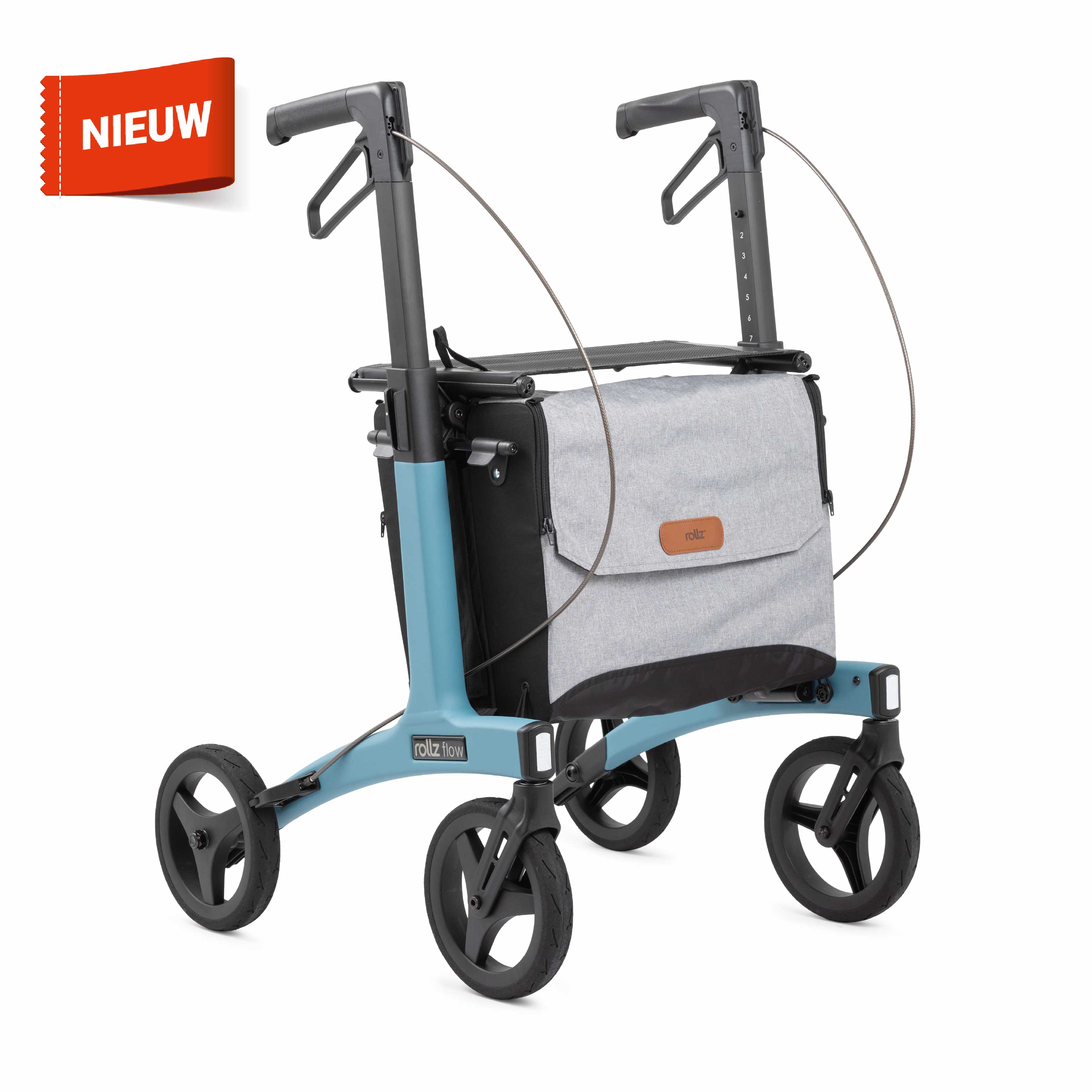 Rollz Flow aluminium rollator met zitje